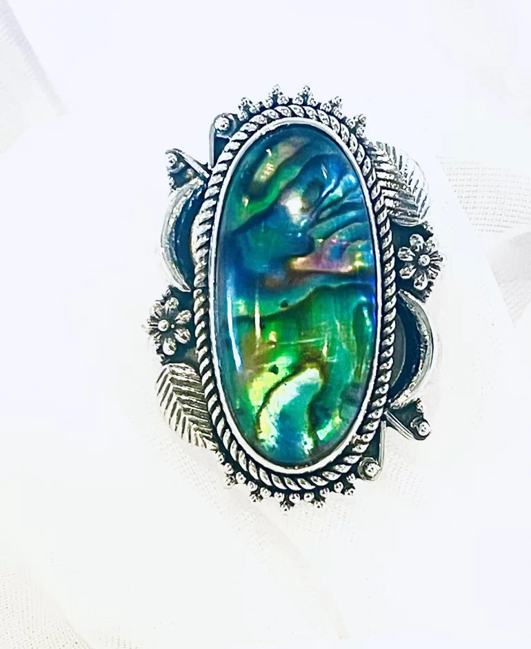 Abalone Shell Sterling Silver Ring