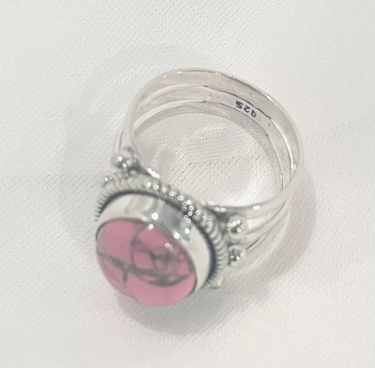 sterling silver gemstone ring
