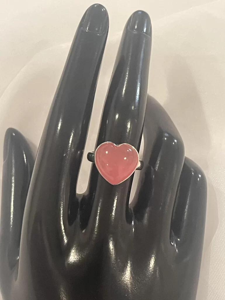 heart-shaped gemstone ring