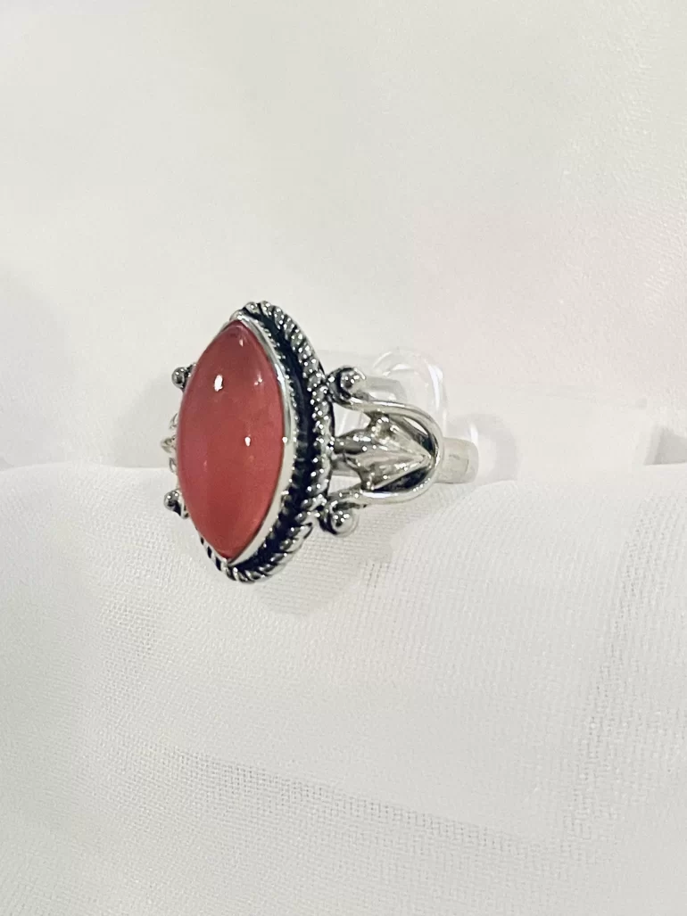 sterling silver gemstone ring