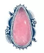 teardrop pink jade ring